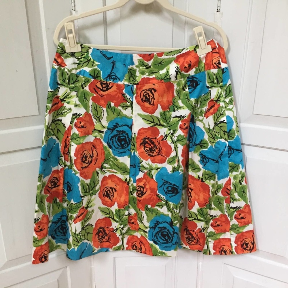 Talbots Floral Pleated Skirt